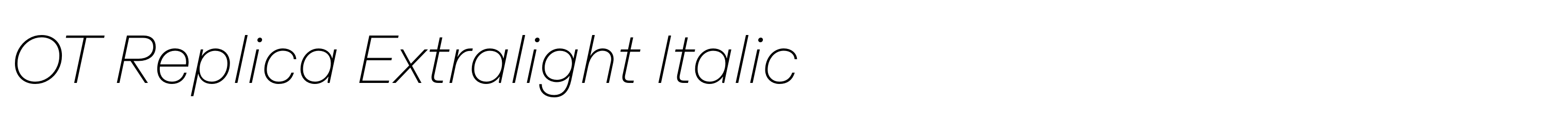 OT Replica Extralight Italic